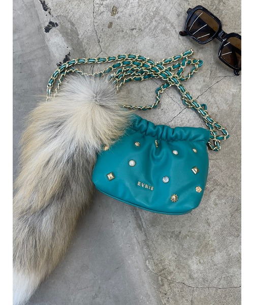 スタッズチェーンミニショルダーBAG（ショルダーバッグ）｜EVRIS