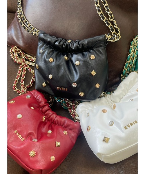 スタッズチェーンミニショルダーBAG（ショルダーバッグ）｜EVRIS