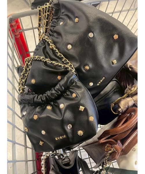 スタッズチェーンミニショルダーBAG（ショルダーバッグ）｜EVRIS