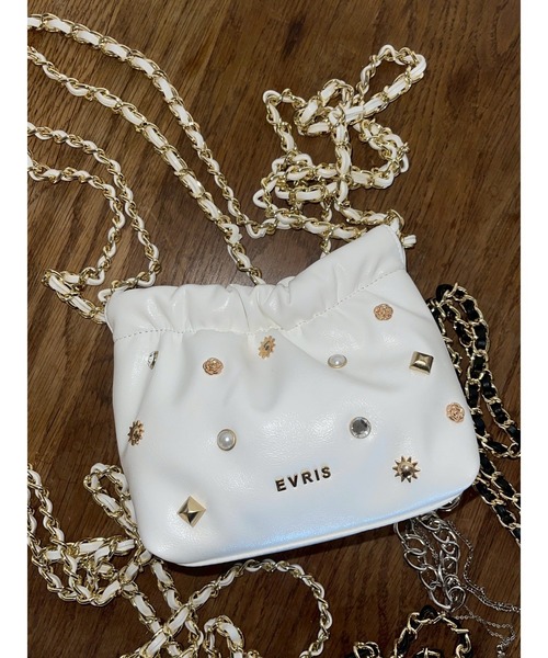 スタッズチェーンミニショルダーBAG（ショルダーバッグ）｜EVRIS