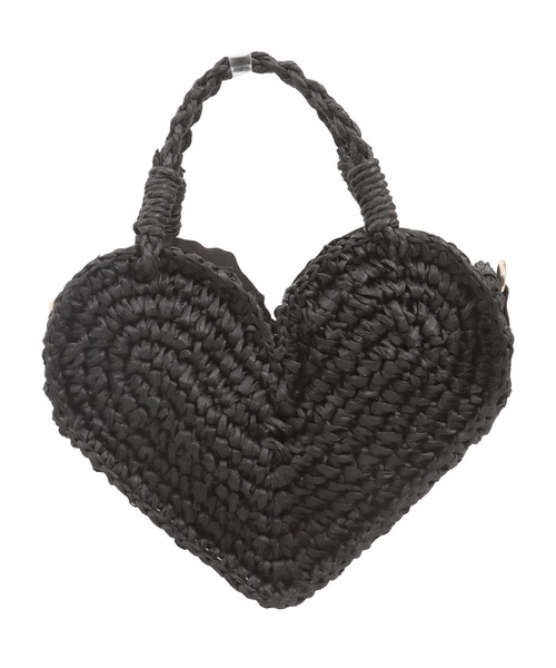 KOBE LETTUCE（コウベレタス）の「ハートデザインカゴバッグ（ハンドバッグ・レディース・アイボリー/ブラック/キャメル・F）」の13枚目の写真