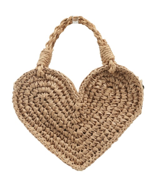 KOBE LETTUCE（コウベレタス）の「ハートデザインカゴバッグ（ハンドバッグ・レディース・アイボリー/ブラック/キャメル・F）」の14枚目の写真