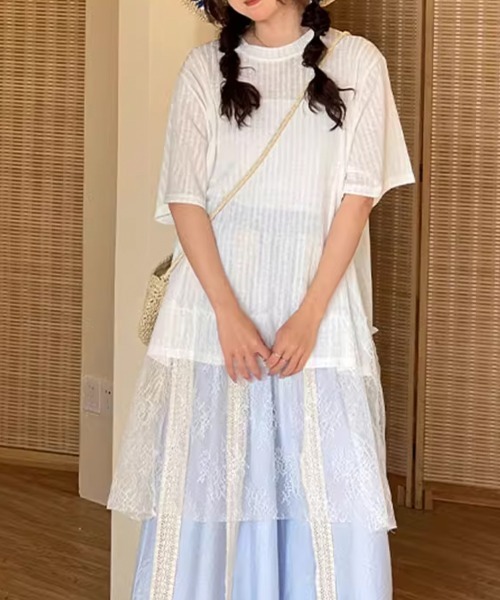 rirandture白ドット半袖チュニック サイズ1 rirandture白ドット半袖チュニック サイズ1 rirandture白ドット