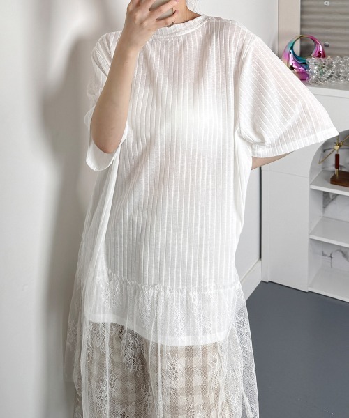 rirandture白ドット半袖チュニック サイズ1 rirandture白ドット半袖チュニック サイズ1 新品 Rirandtureリ