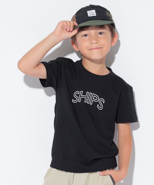 SHIPS（シップス）の「【WEB限定】SHIPS KIDS:100～160cm / 〈家族おそろい〉SHIPS ラウンド プリント ロゴ  Tシャツ（Tシャツ/カットソー・キッズ・ネイビー/ライトホワイト/ピンク/ブラック・100/110/120/130/140/150/160）」の12枚目の写真
