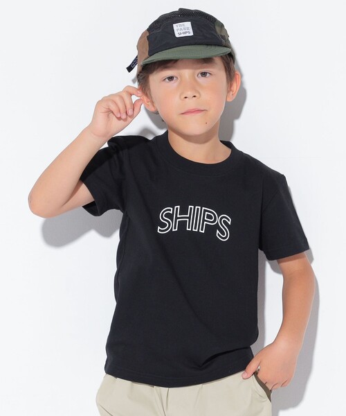 SHIPS（シップス）の「【WEB限定】SHIPS KIDS:100～160cm / 〈家族おそろい〉SHIPS ラウンド プリント ロゴ  Tシャツ（Tシャツ/カットソー・キッズ・ネイビー/ライトホワイト/ピンク/ブラック・100/110/120/130/140/150/160）」の13枚目の写真