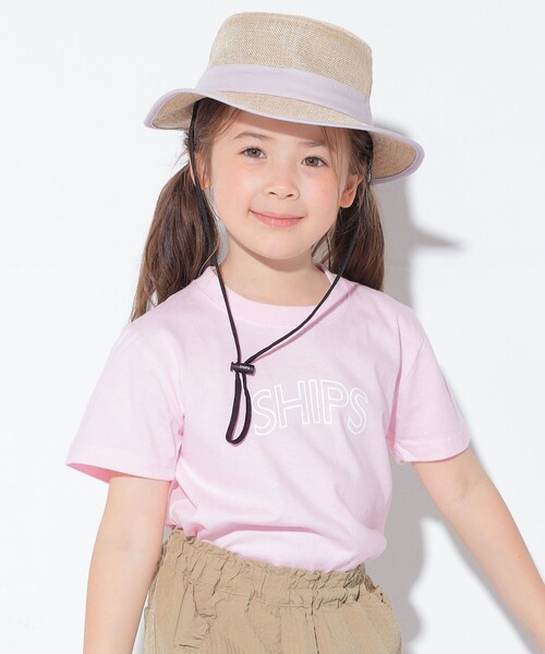 SHIPS（シップス）の「【WEB限定】SHIPS KIDS:100～160cm / 〈家族おそろい〉SHIPS ラウンド プリント ロゴ  Tシャツ（Tシャツ/カットソー・キッズ・ネイビー/ライトホワイト/ピンク/ブラック・100/110/120/130/140/150/160）」の18枚目の写真