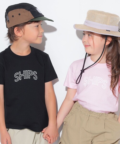 SHIPS（シップス）の「【WEB限定】SHIPS KIDS:100～160cm / 〈家族おそろい〉SHIPS ラウンド プリント ロゴ  Tシャツ（Tシャツ/カットソー・キッズ・ネイビー/ライトホワイト/ピンク/ブラック・100/110/120/130/140/150/160）」の20枚目の写真