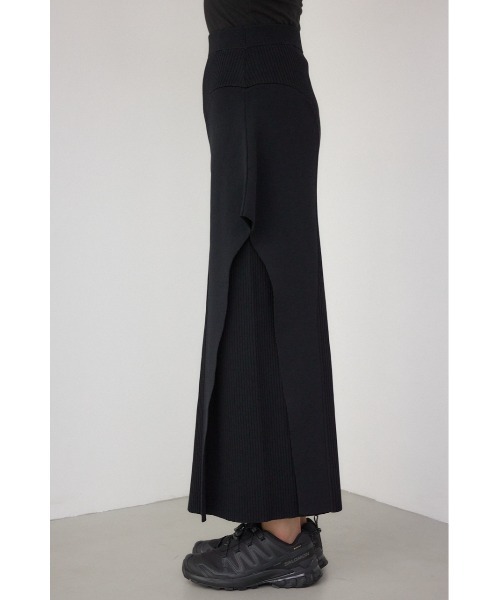 PLUS（プラス）の「【PLUS】イレギュラーヘムドレープニットスカート（スカート・レディース・グレー系その他/ブラック/ブラック系その他・FREE）」の8枚目の写真