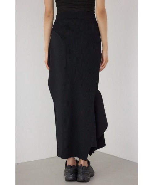 PLUS（プラス）の「【PLUS】イレギュラーヘムドレープニットスカート（スカート・レディース・グレー系その他/ブラック/ブラック系その他・FREE）」の10枚目の写真