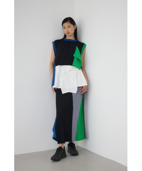 PLUS（プラス）の「【PLUS】イレギュラーヘムドレープニットスカート（スカート・レディース・グレー系その他/ブラック/ブラック系その他・FREE）」の17枚目の写真