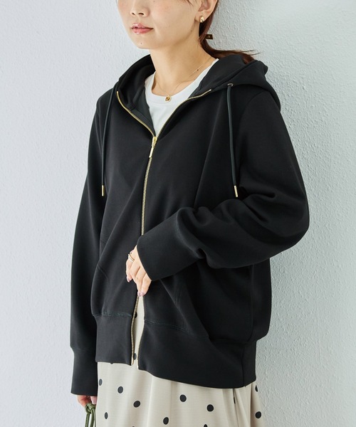 LAVEANGE(ラビアンジェ)の「ダブルジップライトポンチパーカー(パーカー・レディース・モカ/ブラック・M/5L/4L/3L/LL)」の14枚目の写真