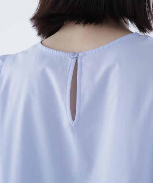 NATURAL BEAUTY BASIC(ナチュラルビューティーベーシック)の「◇ギャザースリーブティアードチュニックブラウス(シャツ/ブラウス・レディース・ブラック/ブルー/イエロー・SMALL/MEDIUM)」の7枚目の写真