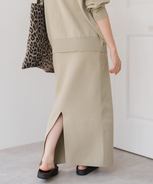 Spick & Span(スピックアンドスパン)の「《WEB限定》ウォッシャブルニットタイトスカート(スカート・レディース・ブラウン/ブラック/ベージュ・36/38)」の1枚目の写真