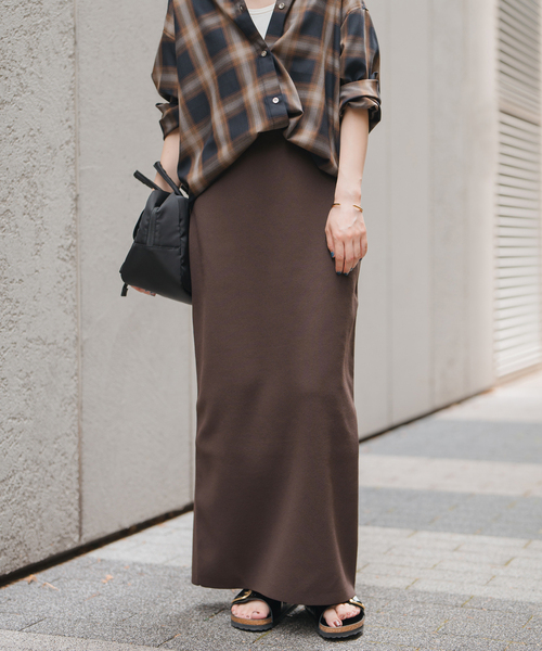 Spick & Span(スピックアンドスパン)の「《WEB限定》ウォッシャブルニットタイトスカート(スカート・レディース・ブラウン/ブラック/ベージュ・36/38)」の3枚目の写真