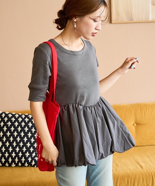 ドッキングバルーンTシャツ FREAK'S STORE tシャツ 限定展開 シアー ワッシャー ドッキング