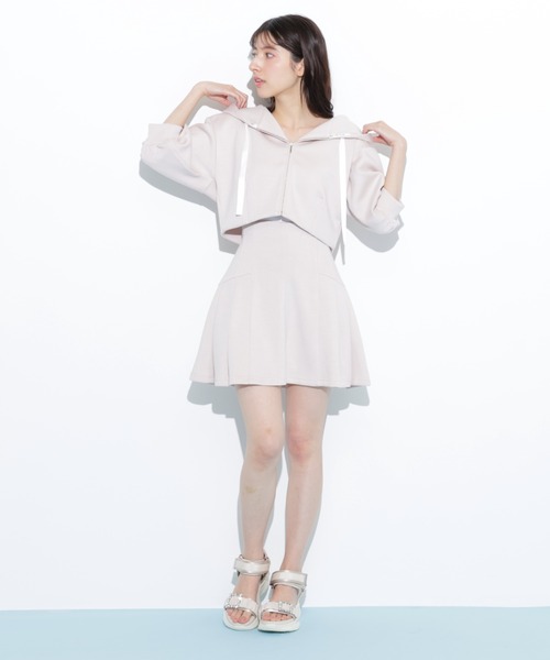 JILL by JILL STUART（ジルバイジルスチュアート）の「◇ 5分袖ダイバーセットアップミニスカート（スカート・レディース・ピンク/ブラック/グレー・FREE）」の21枚目の写真