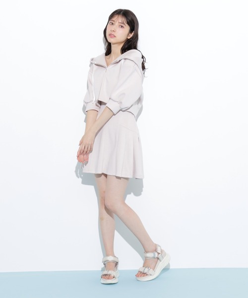 JILL by JILL STUART（ジルバイジルスチュアート）の「◇ 5分袖ダイバーセットアップミニスカート（スカート・レディース・ピンク/ブラック/グレー・FREE）」の20枚目の写真