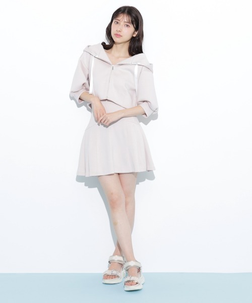 JILL by JILL STUART（ジルバイジルスチュアート）の「◇ 5分袖ダイバーセットアップミニスカート（スカート・レディース・ピンク/ブラック/グレー・FREE）」の19枚目の写真