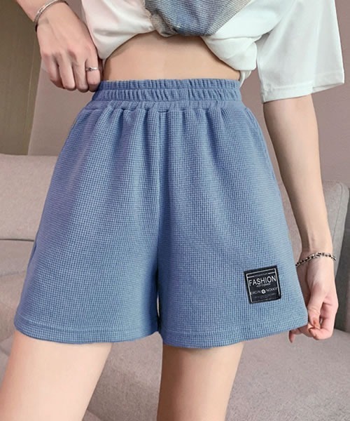Pittok(ピットク)の「ワッフル地ポケット付きショートパンツ(その他パンツ・レディース・ブラック/グレー/ホワイト/ブルー・MEDIUM/LARGE)」の4枚目の写真