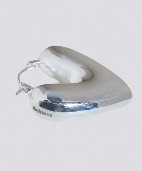 kiehtova（キエトヴァ）の「【kiehtova】round heart hoop pierce/ラウンドハート フープピアス（ピアス（両耳用）・レディース・シルバー・FREE）」の2枚目の写真