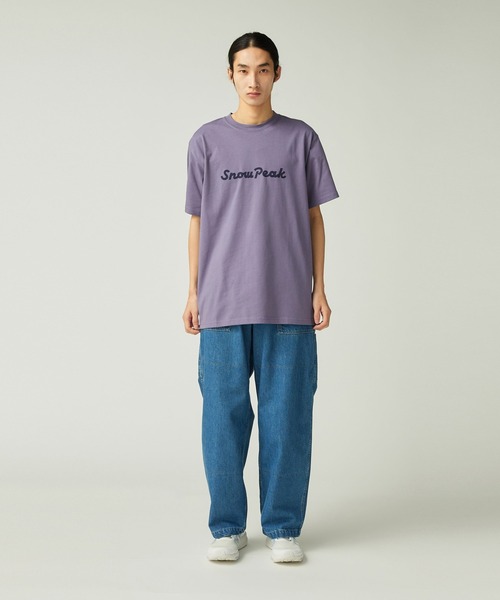 Snow Peak(スノーピーク)の「Snow Peak Typography T-Shirt スノーピーク タイポグラフィ Tシャツ(Tシャツ/カットソー・メンズ・アイボリー/パープル/グレー・M/S/XXL/XL/L/1)」の18枚目の写真