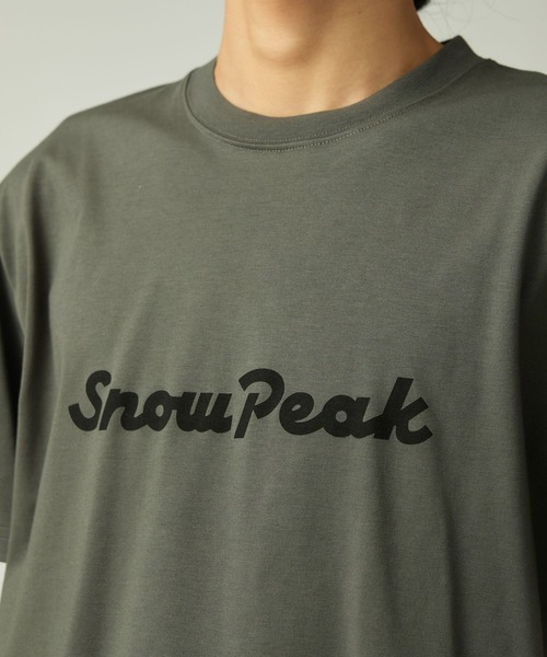 Snow Peak(スノーピーク)の「Snow Peak Typography T-Shirt スノーピーク タイポグラフィ Tシャツ(Tシャツ/カットソー・メンズ・アイボリー/パープル/グレー・M/S/XXL/XL/L/1)」の15枚目の写真
