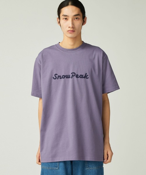 Snow Peak(スノーピーク)の「Snow Peak Typography T-Shirt スノーピーク タイポグラフィ Tシャツ(Tシャツ/カットソー・メンズ・アイボリー/パープル/グレー・M/S/XXL/XL/L/1)」の7枚目の写真