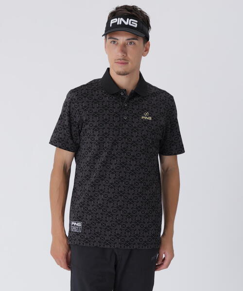 PING(ピン)の「【PING APPAREL】25FWフェニックスシティ柄半袖ポロシャツ(ポロシャツ・メンズ・ブラック・M)」の1枚目の写真