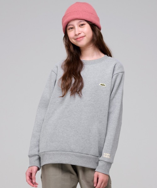 KRIFF MAYER Kid's Collection(クリフメイヤーキッズコレクション)の「【裏起毛】あたたかクルー(スウェット・キッズ・チャコール/オフホワイト/グレー/サックスブルー/イエロー/ネイビー・120/130/140/150/160/170)」の1枚目の写真
