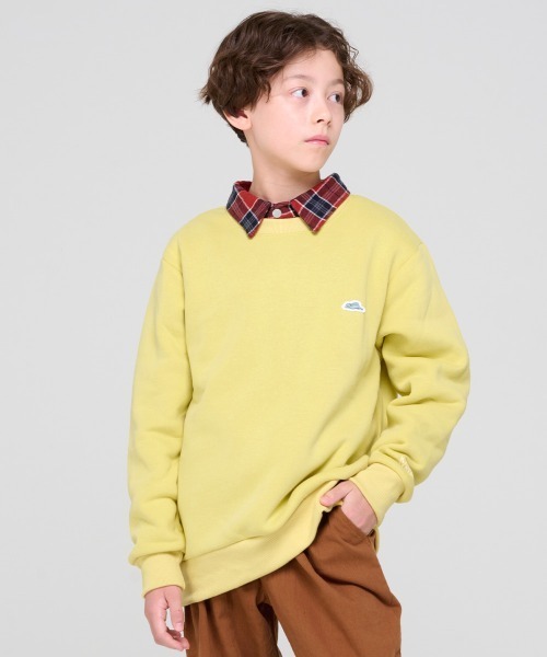 KRIFF MAYER Kid's Collection(クリフメイヤーキッズコレクション)の「【裏起毛】あたたかクルー(スウェット・キッズ・チャコール/オフホワイト/グレー/サックスブルー/イエロー/ネイビー・120/130/140/150/160/170)」の6枚目の写真