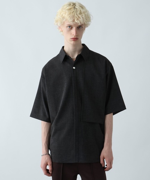 HARE（ハレ）の「YURAGIボタンメランジシャツ(HARE)（シャツ/ブラウス・メンズ・ブラック/ブラウン/ブルー・FREE）」の11枚目の写真