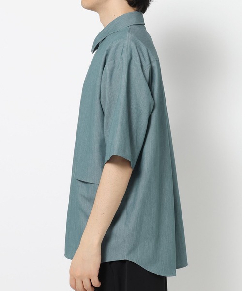 HARE（ハレ）の「YURAGIボタンメランジシャツ(HARE)（シャツ/ブラウス・メンズ・ブラック/ブラウン/ブルー・FREE）」の18枚目の写真