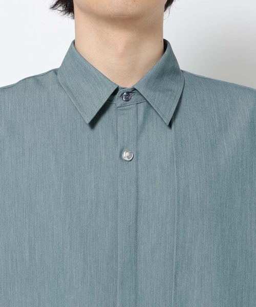 HARE（ハレ）の「YURAGIボタンメランジシャツ(HARE)（シャツ/ブラウス・メンズ・ブラック/ブラウン/ブルー・FREE）」の20枚目の写真