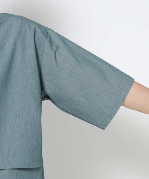 HARE（ハレ）の「YURAGIボタンメランジシャツ(HARE)（シャツ/ブラウス・メンズ・ブラック/ブラウン/ブルー・FREE）」の21枚目の写真