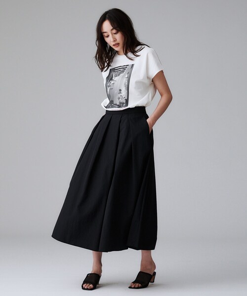 UNTITLED（アンタイトル）の「【コットン100/プリントロゴ】フォトTシャツ（Tシャツ/カットソー・レディース・ホワイト系3/チャコール・44/48/50/00/02/04）」の6枚目の写真