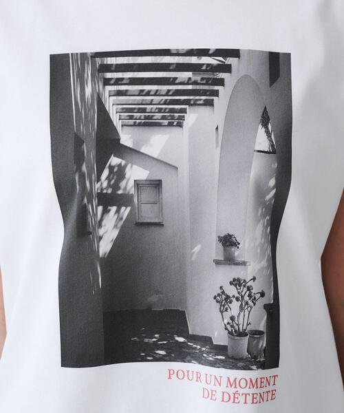 UNTITLED（アンタイトル）の「【コットン100/プリントロゴ】フォトTシャツ（Tシャツ/カットソー・レディース・ホワイト系3/チャコール・44/48/50/00/02/04）」の8枚目の写真