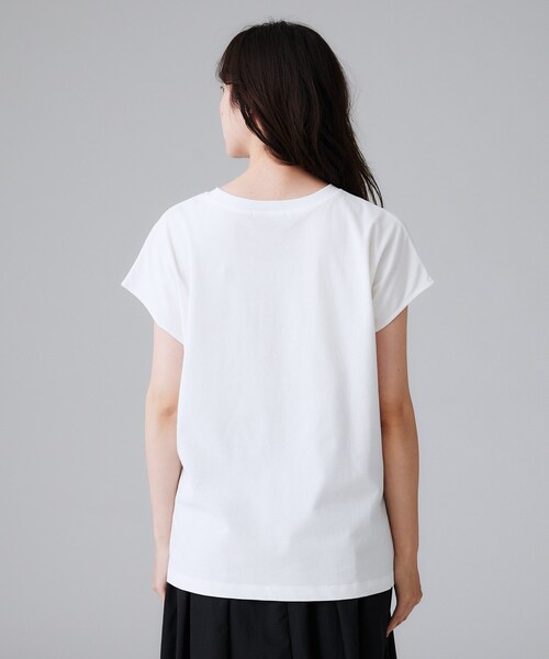 UNTITLED（アンタイトル）の「【コットン100/プリントロゴ】フォトTシャツ（Tシャツ/カットソー・レディース・ホワイト系3/チャコール・44/48/50/00/02/04）」の15枚目の写真