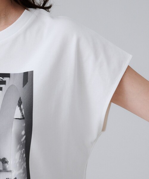 UNTITLED（アンタイトル）の「【コットン100/プリントロゴ】フォトTシャツ（Tシャツ/カットソー・レディース・ホワイト系3/チャコール・44/48/50/00/02/04）」の17枚目の写真
