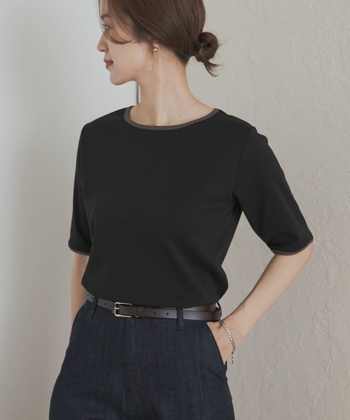 tシャツ 5分袖リンガーTシャツ レディース ワンフォークロージング 1111clothing オーバーサイズ リンガーT