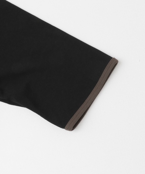URBAN RESEARCH DOORS(アーバンリサーチドアーズ)の「5分袖リンガーTシャツ(Tシャツ/カットソー・レディース・ブラック/グレー・MEDIUM)」の8枚目の写真