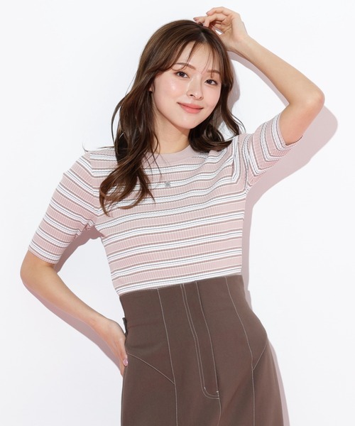 JILL by JILL STUART(ジルバイジルスチュアート)の「◇マルチボーダーニット(ニット/セーター・レディース・ブルー系その他/ブラウン系その他/ピンク系その他・FREE)」の7枚目の写真