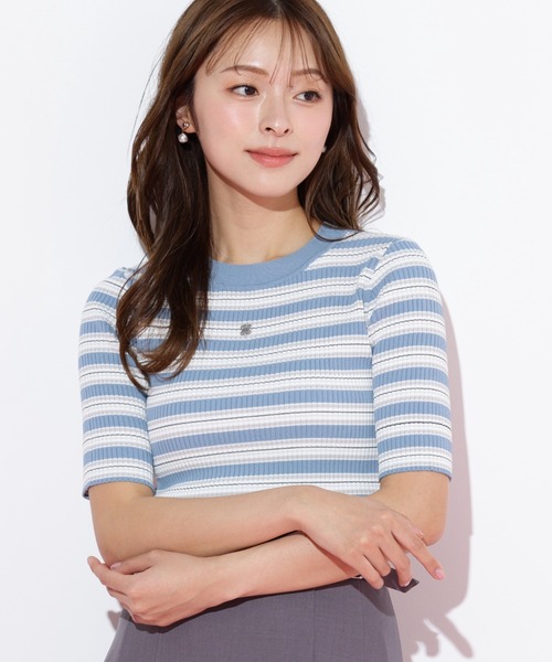 JILL by JILL STUART(ジルバイジルスチュアート)の「◇マルチボーダーニット(ニット/セーター・レディース・ブルー系その他/ブラウン系その他/ピンク系その他・FREE)」の14枚目の写真