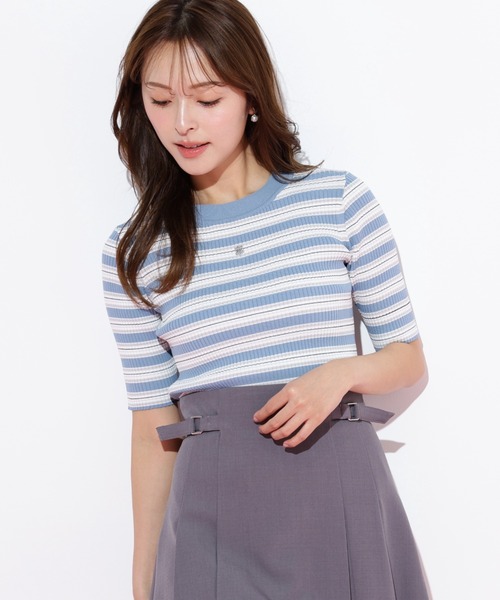 JILL by JILL STUART(ジルバイジルスチュアート)の「◇マルチボーダーニット(ニット/セーター・レディース・ブルー系その他/ブラウン系その他/ピンク系その他・FREE)」の16枚目の写真
