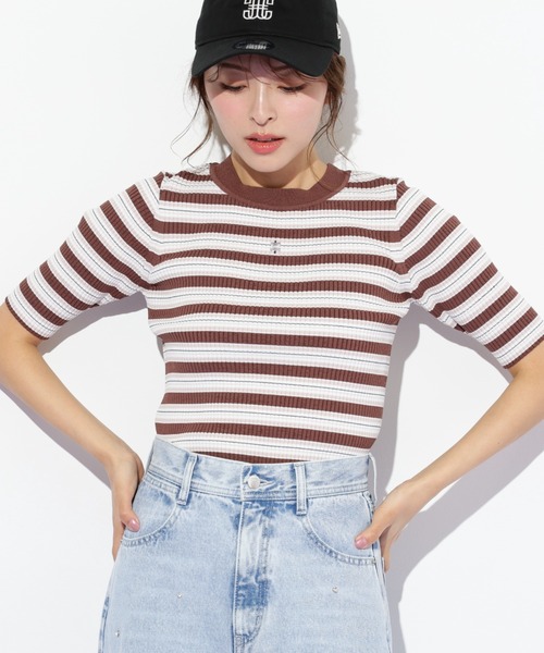 JILL by JILL STUART(ジルバイジルスチュアート)の「◇マルチボーダーニット(ニット/セーター・レディース・ブルー系その他/ブラウン系その他/ピンク系その他・FREE)」の22枚目の写真