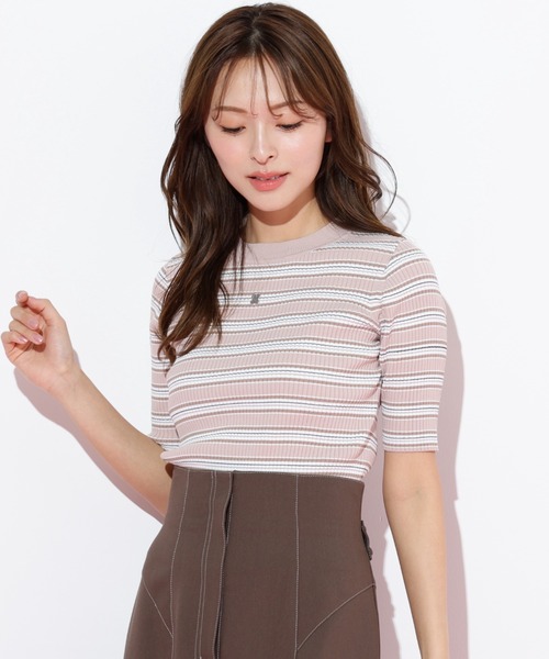 JILL by JILL STUART(ジルバイジルスチュアート)の「◇マルチボーダーニット(ニット/セーター・レディース・ブルー系その他/ブラウン系その他/ピンク系その他・FREE)」の5枚目の写真