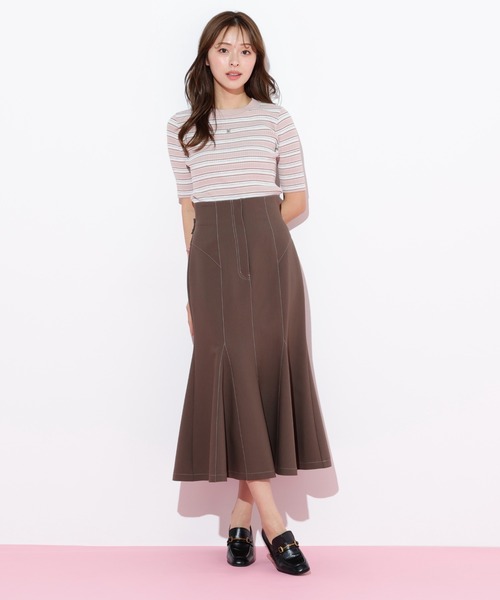 JILL by JILL STUART(ジルバイジルスチュアート)の「◇マルチボーダーニット(ニット/セーター・レディース・ブルー系その他/ブラウン系その他/ピンク系その他・FREE)」の8枚目の写真