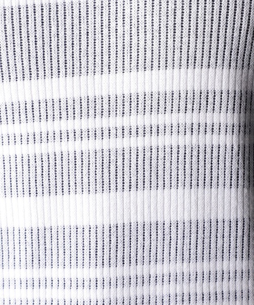 NICOLE CLUB FOR MEN（ニコルクラブフォーメン）の「転換裏ボーダーニット（ニット/セーター・メンズ・ブラック系/ホワイト系1/ホワイト系2/ホワイト系3・MEDIUM/LARGE/X-LARGE）」の19枚目の写真