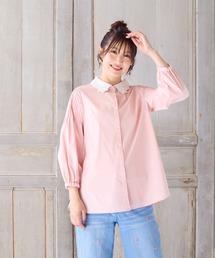 【美品】ローズティアラ ホワイトリボントップス バルーンスリーブ 美品】ローズティアラ ホワイトリボントップス バルーンスリーブ