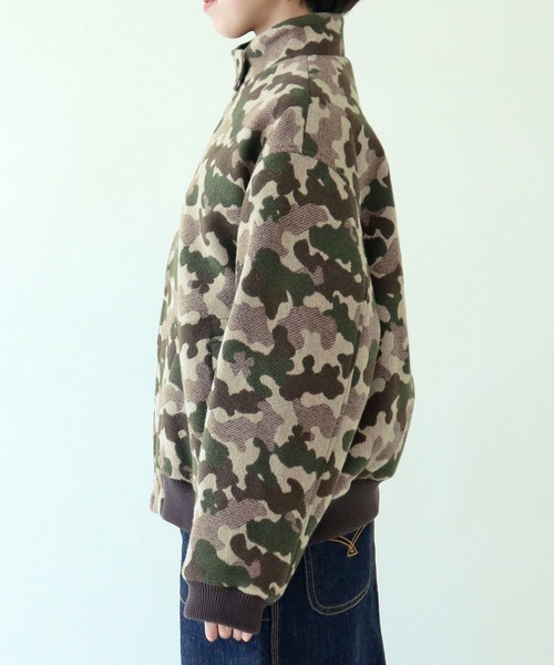 PAR ICI（パーリッシィ）の「迷彩ジャカード スウィングトップ（ブルゾン・レディース・カーキ・FREE）」の9枚目の写真